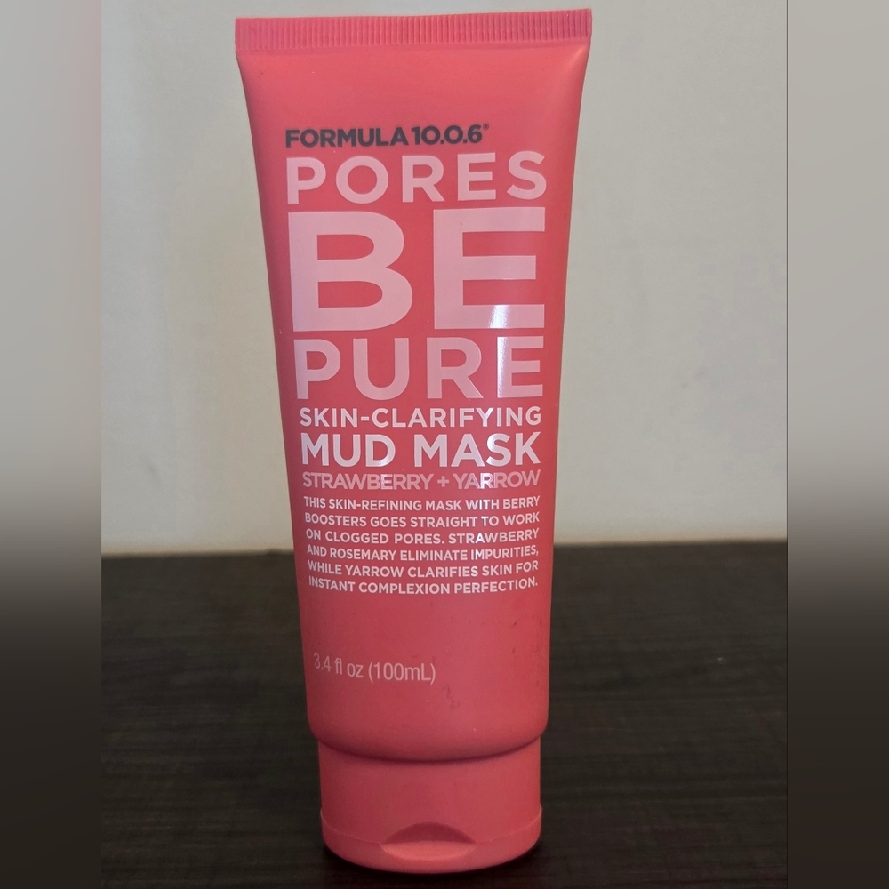 Formula 10.0.6 Pores Be Pure Mud Mask 3.4 oz Strawberry + Yarrow NEW Sealed